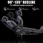 Czlolo Gaming Chair, Ergonomic Office Computer Chair with Footrest and Lumbar Support Massager Racing Style High Back Video Gamer Chair, Wide＆Thick Cushion, 90°-135° Recline, Adjustable Height, Blue