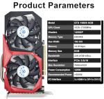 ZER-LON GeForce GTX 1660 Super 6GB Graphics Cards, GDRR6 192Bit PCIE 3.0X16 Computer Gaming Gpu, Dual Freeze Fans Video Card with HDMI/DP/DVI Ports Support 4K and 8K HD