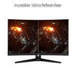ASUS TUF 32 Inch Curved Gaming Monitor - QHD (2560 x 1440), 165Hz (Supports 144Hz), 1ms, Extreme Low Motion Blur, Speaker, FreeSync Premium, VESA Mountable, DisplayPort, HDMI - VG32VQ1B