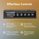 HUANUO Electric Standing Desk,48" x 24" Height Adjustable Desk, 4 Memory Height Settings, Sit to Stand Up Desk for Home Office, with Headphone Hook, Cable Manager, Black