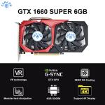 ZER-LON GeForce GTX 1660 Super 6GB Graphics Cards, GDRR6 192Bit PCIE 3.0X16 Computer Gaming Gpu, Dual Freeze Fans Video Card with HDMI/DP/DVI Ports Support 4K and 8K HD