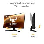 ASUS TUF 32 Inch Curved Gaming Monitor - QHD (2560 x 1440), 165Hz (Supports 144Hz), 1ms, Extreme Low Motion Blur, Speaker, FreeSync Premium, VESA Mountable, DisplayPort, HDMI - VG32VQ1B