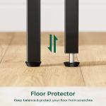 Huuger 47 Inches L Shaped Desk, Computer Desk with Reversible Storage Shelves, for Gaming Corner Home Office Writing Study, Metal Frame, Rustic Brown