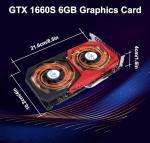 ZER-LON GeForce GTX 1660 Super 6GB Graphics Cards, GDRR6 192Bit PCIE 3.0X16 Computer Gaming Gpu, Dual Freeze Fans Video Card with HDMI/DP/DVI Ports Support 4K and 8K HD