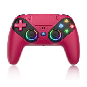 LENISUOLE Wireless Controller with Turbo & Back Buttons, 6-Axis Motion Sensor, RGB LED Lights, 3.5mm Audio Jack, Compatible with PS5/Windows 10/11 PC - High Precision & Low Latency
