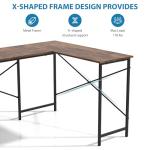 BORGEBY L-Shaped Computer Desk with Reversible Storage Shelves, Durable Metal Frame, MDF Board Desktop, Side Storage Bag and CPU Stand, Writing Study Work Table for Home Office Gaming, 50 inches Wide