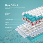 Womier 60% Percent Keyboard,WK61 V2 Mechanical RGB Wired Gaming Keyboard,Hot-Swappable Creamy Key Board with PBT Keycaps,Linear Red Switch for Windows/MAC (Blue)