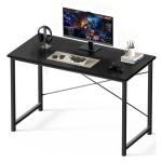 OLIXIS 47 Inch Computer Office Desk for Small Spaces, Writing Gaming Work Desk Modern Study Table with Storage Bag & Headphone Hook Home Bedroom, Black