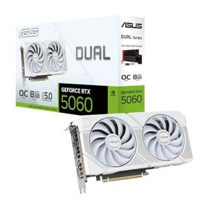 ASUS Dual GeForce RTX™ 5060 8GB GDDR7 White OC Edition (PCIe 5.0, 8GB GDDR7, DLSS 4, HDMI 2.1b, DisplayPort 2.1b, 2.5-Slot, Axial-tech Fan Design, 0dB Technology, Dual BIOS and More)