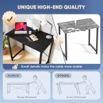 DUMOS 32 Inch Office Small Computer Desk Modern Simple Style Writing Study Work Table for Home Bedroom - Wood Black