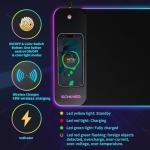 Schkner RGB Gaming Mouse Pad with Wireless Charging 15W, Large Desk Mat 800x300x4mm, 10 Light Modes Keyboard Pad with Non-Slip Rubber Base, Waterproof Mousepad for Gaming PC MacBook Laptop