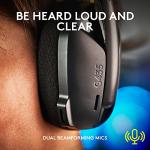 Logitech G435 Lightspeed & Bluetooth Wireless Gaming Headset - Lightweight Over-Ear Headphones, Built-in mics, 18h Battery, Dolby Atmos, PC, PS4, PS5, Nintendo Switch/Switch 2, Mobile - Black