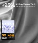 GTPLAYER Gaming Chair with Foot Rest & Pocket Spring Cushion, Ergonomic High Back Computer Desk Chair with Headrest & Lumbar Support for Back Pain Relief, Breathable Fabric, Moon Gray