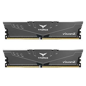 TEAMGROUP T-Force Vulcan Z DDR4 DRAM 16GB Kit (2x8GB) 3200MHz Desktop Memory Module (PC4-25600) CL16 Ram (Gray) - TLZGD416G3200HC16FDC01