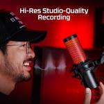 HyperX QuadCast 2 – USB Microphone for Gaming, Streaming and Podcasting, with On-Board Controls, LED Lighting, Removable Shock Mount, PC, Mac, PS5, PS4, USB-C - Black