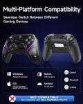 EasySMX D10 Wireless Game Controller – TMR Anti-Drift Joysticks, Dual-Mode Triggers, 1000Hz Polling, Mechanical Buttons, RGB – Bluetooth Gamepad for PC/Switch/Switch2/iOS/Android with Charging Dock