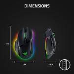 Razer Basilisk V3 Pro Wireless Gaming Mouse, HyperScroll Tilt Wheel, 30K DPI Sensor, Gen-3 Optical Switches, 13-Zone Chroma RGB, 13 Programmable Controls, 3 Connection Modes, Black