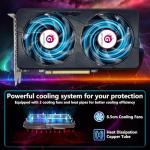 GPVHOSO GTX 1060 6GB Computer Graphics Card.GDDR5 8K 192bit HDR VR Ready, 1060 Video Cards forGaming PC, Tarjeta Gráfica Support Direct X12 PCle3.016, Dual Cooling Fans, HDMI + 2*DP Black