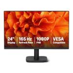 Amazon Basics 24 Inch (23.8 inch viewable) Gaming Monitor, FHD 1080P, 165Hz, VESA Compatible, Adaptive sync, 1ms Response, Black