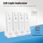 4-in-1 Charging Station for Wii&Wii U Remote Controller,Charger with 4 Rechargeable Battery Packs (4 Port Charging Station+4 pcs 2800mAh Replacement Batteries+USB Cable),Remote Not Included