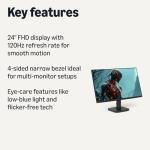 Amazon Basics 24 Inch (23.8 inch viewable) Gaming Monitor, FHD 1080P, 165Hz, VESA Compatible, Adaptive sync, 1ms Response, Black