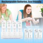 4-in-1 Charging Station for Wii&Wii U Remote Controller,Charger with 4 Rechargeable Battery Packs (4 Port Charging Station+4 pcs 2800mAh Replacement Batteries+USB Cable),Remote Not Included