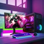 Amazon Basics 24 Inch (23.8 inch viewable) Gaming Monitor, FHD 1080P, 165Hz, VESA Compatible, Adaptive sync, 1ms Response, Black