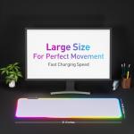 RGB Mousepad Led Mouse Pad, Large Mouse Pad,Led and Big Mouse mat(White)