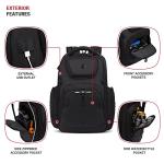 SwissGear Gaming Laptop Backpack with Charger Port (USB), Blue/Black