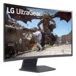 LG 27GS60QC-B Ultragear Curved Gaming Monitor 27-Inch QHD (2560x1440) 180Hz 1ms 1000R AMD FreeSync HDR10 HDMIx2 DisplayPort Borderless Design Black Stabilizer DAS Crosshair FPS Counter