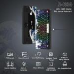 Womier SK80 75% Keyboard with Color Multimedia Display Mechanical Gaming Keyboard Creamy Sound, Wired Hot Swappable Gasket Mount RGB Custom Key Board, Pre-lubed Stabilizer for Mac/Win, Black Kanagawa