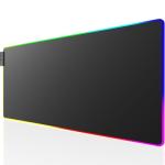 KTRIO RGB Large Gaming Mouse Pad Desk Mat, Superior Micro-Weave Cloth for Precise Mouse Control, Non-Slip Rubber Base, Stitched Edges, Water-Resistant, for Gamer, Office & Home, 31.5 x 11.8 in