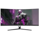 CRUA 30" Curved Gaming Monitor, 165Hz/200Hz Computer Monitor, WFHD(2560 * 1080P) 1500R VA Screen, 120% sRGB PC Monitors Support AMD FreeSync, Wall Mount Install(HDMI, DP)- Black
