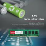 【DDR3 RAM】 GIGASTONE 32GB Kit (4x8GB) DDR3/DDR3L 1600MHz (1333MHz) PC3-12800 (PC3-10600) CL11 1.35V/1.5V 2Rx8 UDIMM 240 Pin Unbuffered Non ECC High Performance PC Desktop Memory Upgrade