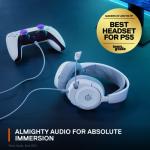 SteelSeries Arctis Nova 1P Multi-System Gaming Headset — Hi-Fi Drivers — 360° Spatial Audio — Comfort Design — Durable — Lightweight — Noise-Cancelling Mic — PS5/PS4, PC, Xbox, Switch - White