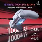 EasySMX X20 Wireless Gaming Controller with RGB Backlit, 2-Stage Hall Effect Stick, 1000Hz Polling Rate, 6-Axis Gyro on Multi-Platform, Mech Buttons- Compatible with PC/Switch/Steam/Android