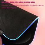 RGB LED Mouse pad with Ergonomic Wrist Rest Support, Non-Slip Kawaii Mouse Pads, 11.8” x 8.5” Gaming Wrist Pads, Pain Relief, and Easy Typing, Gaming, Notebook Computer Work and Game (Black)
