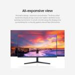 Samsung 32-Inch Flat Computer Monitor, 75Hz, Borderless Display, AMD FreeSync, Game Mode, Advanced Eye Care, HDMI and DisplayPort, LS32B304NWNXGO, 2024