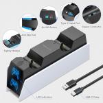 PS 5 Controller Charger Station Compatible with PlayStation 5 Faceplates Edge & Dual Controller, 9 Lightings PS 5 Accessories Charging Station, PS 5 Dock Stand with LED Indicator & On-Off Switch