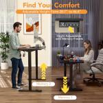 Furmax 55 x 24 Inches Electric Height Adjustable Standing Desk Large Sit Stand Up Desk Home Office Computer Desk Memory Preset with T-Shaped Metal Bracket, Black