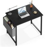 OLIXIS Computer Desk 31 Inch Home Office Desks for Small Spaces, Gaming Writing Study Work Table with Storage Bag for Bedroom, Black