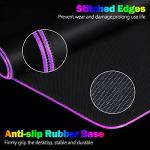 DINKY RGB Gaming Mouse Pad, Large Extended Soft Led Mouse Pad with 14 Lighting Modes, Water Resist Keyboard Pad, Computer Keyboard Mousepads Mat 35.4×15.8 inches-Nebula Universe