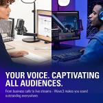 Elgato Wave:3 - Premium Studio Quality USB Condenser Microphone for Streaming, Podcast, Gaming and Home Office, Free Mixer Software, Sound Effect Plugins, Anti-Distortion, Plug ’n Play, for Mac, PC