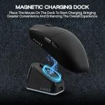 MechLands AJAZZ AJ139P V3 MC Wireless Mouse with Charging Base, 3 Modes Gaming Mouse with 800mAh Battery, Adjustable 24,000 DPI, PAW3311 Sensor, 1000 Polling Rate, 69g Lightweight, Win/Mac (Black)