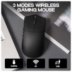 MechLands AJAZZ AJ139P V3 MC Wireless Mouse with Charging Base, 3 Modes Gaming Mouse with 800mAh Battery, Adjustable 24,000 DPI, PAW3311 Sensor, 1000 Polling Rate, 69g Lightweight, Win/Mac (Black)