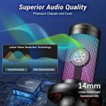 TONOR Gaming Microphone Set with Boom Arm, Vocal Condenser Microphone for PC with Stand, Controllable RGB Modes & Brightness, Quick Mute, Volume Control, USB Mic for Twitch Streaming, Discord, TC310+