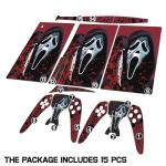 Skin Sticker for Game Console 5 Cover - Horror, Compatible with Both Disc Edition & Digital Edition (not Slim Ver) - 2 Controller Skins & Console Skin - No Bubble, Full Protection, Removable