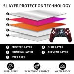 Skin Sticker for Game Console 5 Cover - Horror, Compatible with Both Disc Edition & Digital Edition (not Slim Ver) - 2 Controller Skins & Console Skin - No Bubble, Full Protection, Removable