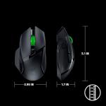 Razer Basilisk V3 X HyperSpeed Customizable Wireless Gaming Mouse: Mechanical Switches Gen-2-5G Advanced 18K Optical Sensor - Chroma RGB 9 Programmable Controls 535 Hr Battery Classic Black
