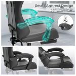 Athena Collection Gaming Chair, Ergonomic Gaming Chair with Footrest & Headrest Lumbar Support, Height Adjustable Swivel Computer Chair Office Chair Adults(Carbon Fiber Black)